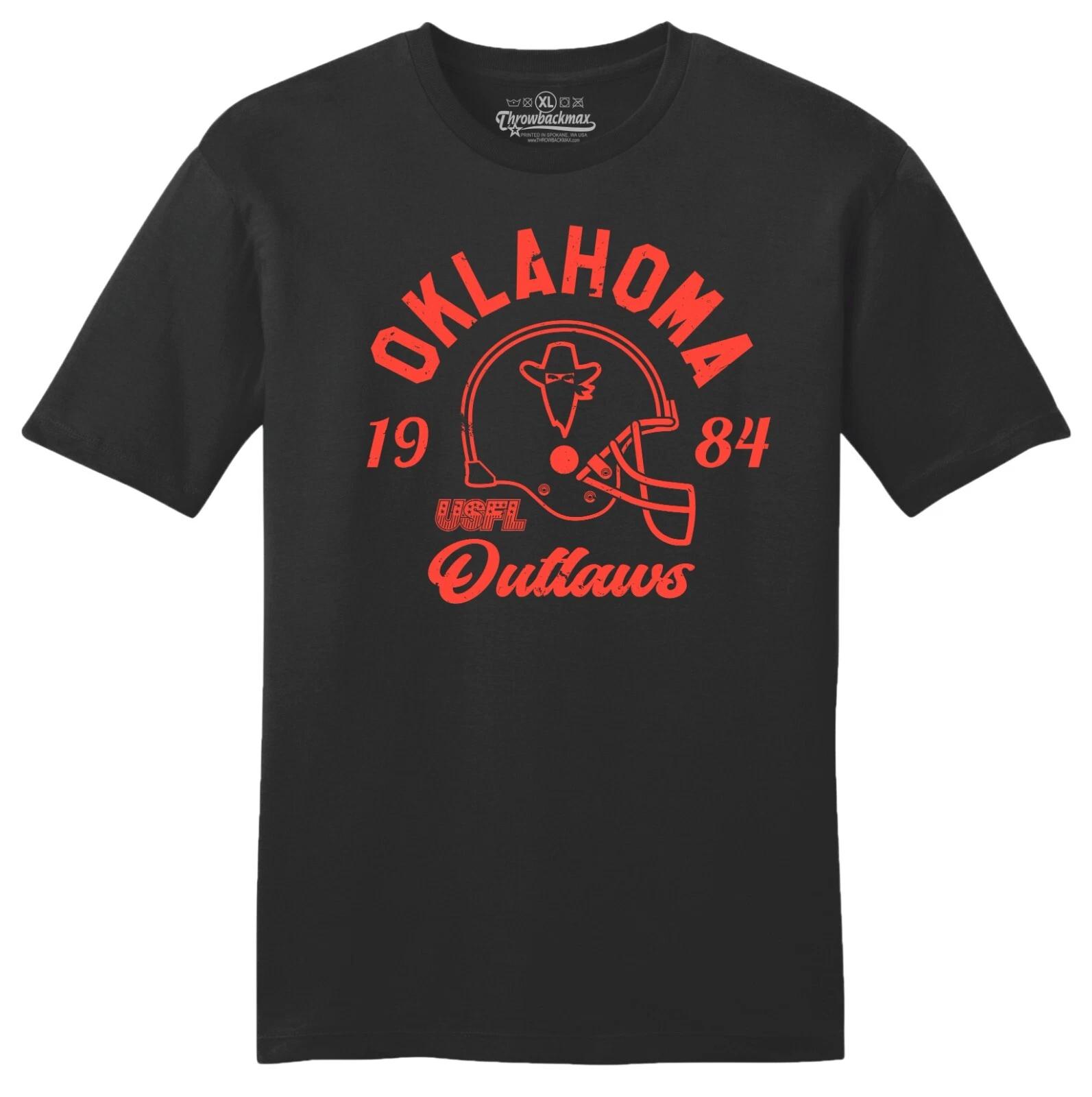 

Oklahoma Outlaws 1984 USFL Football TRI-BLEND Tee Shirt - Sooners 3XL