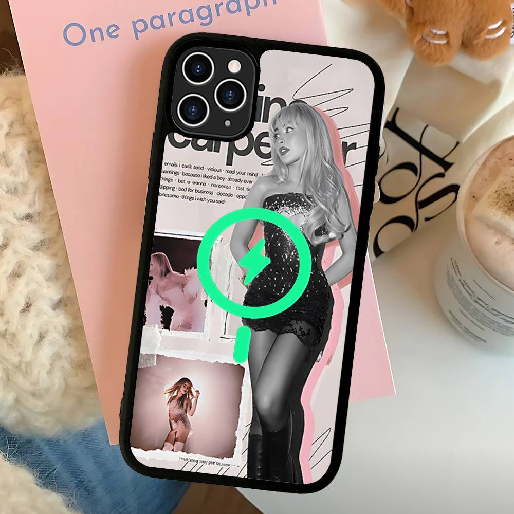 

Singer S-Sabrina Carpenter For Magnetic Wireless Phone Case For IPhone 11 12 13 14 15 16 17 Pro Max Plus Cover iPhone 17 Air