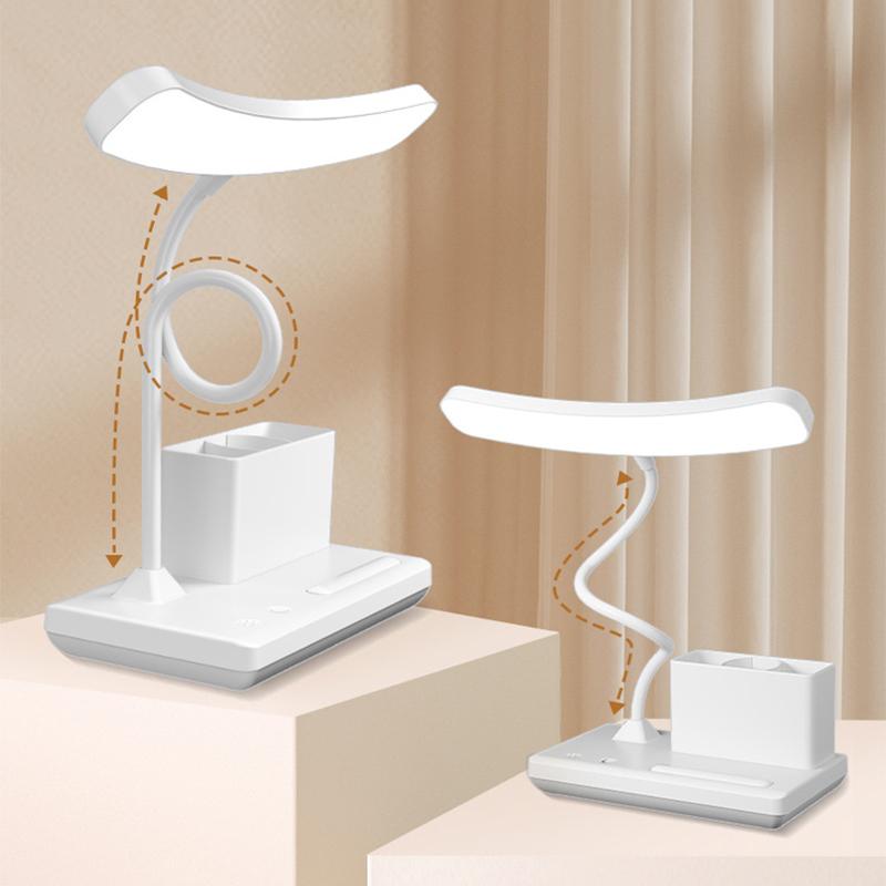Lamps Desk Eye Protection USB Rechargeable Lighting Reading Bedroom Bedside Lamp 360 Fold Flexible Hose Dimming Led Table Lights
