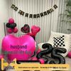 Elegant Birthday Decorations for Men: Number Balloons and High-Class Atmosphere for Husband or Boyfriend's Surprise Party.