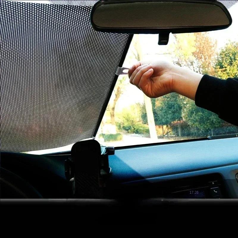 Retractable Window Sun Shades UV Blocking Sun-proof Heat Insulation Shields Car Sun Protector Windshield Sunshade Accessories
