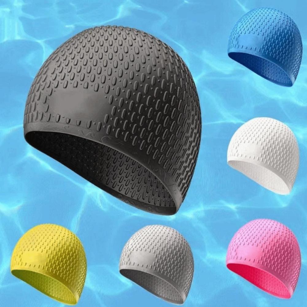 High Elasticity Silicone Swimming Cap Solid Color Swim Head Hood Diving Hat  Swimming Pool