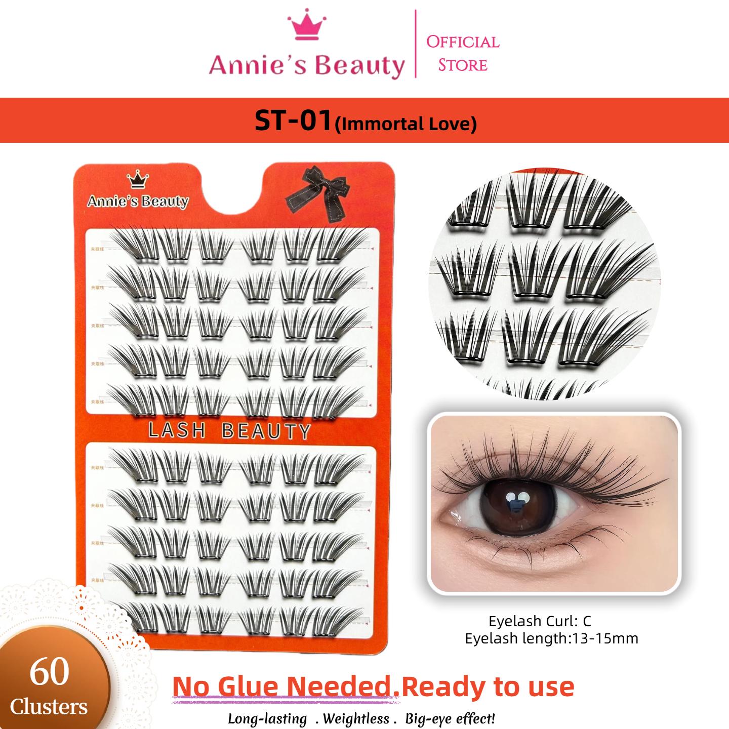 

Ультратонкие самоклеящиеся ресницы Annie s Beauty, 0,1 мм, длина 12–15 мм, изгиб C. Легкий, натуральный для всего дня, Идеально для студентов и тех, кто ездит на работу.
