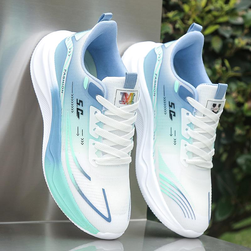 

Мужские летние кроссовки для бега 2025 - Модная толстая подошва, дышащие кроссовки из сетки «ледяной шелк», идеально подходят для путешествий 44