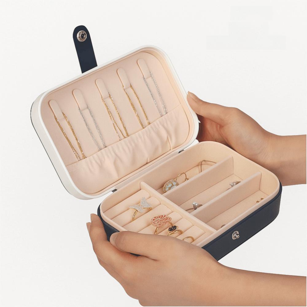 Square Necklace Ring Case Vintage Earring Organizer Lightweight Jewelry Storage Box  Girls