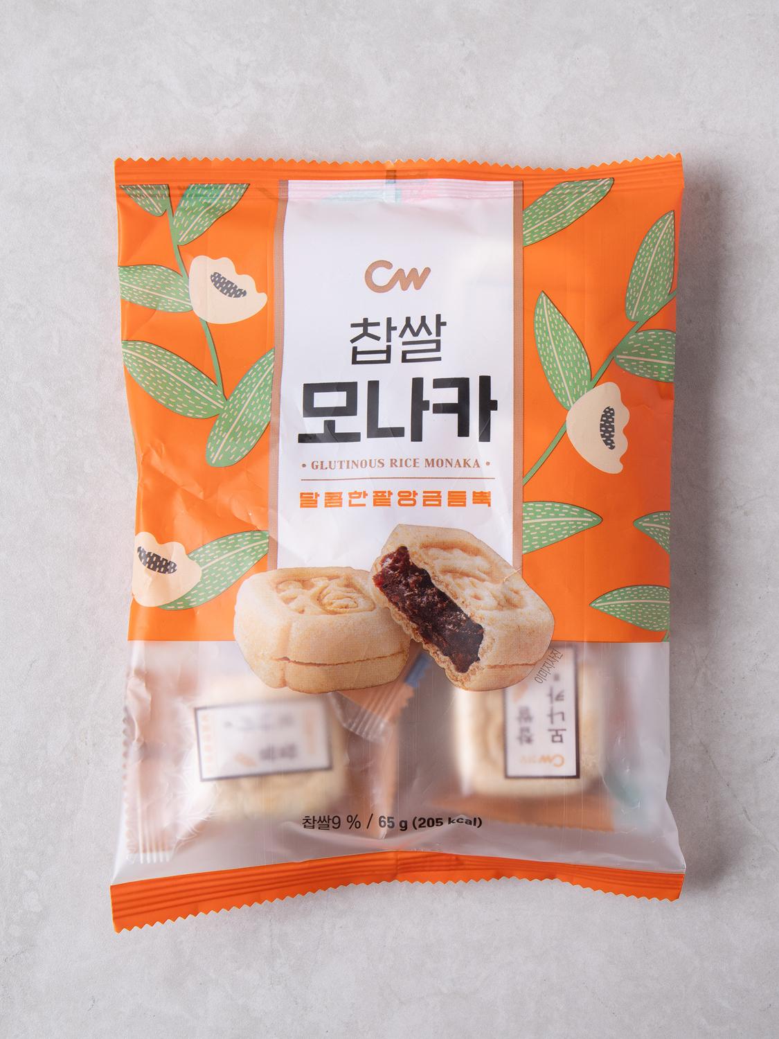 Cheongwoo Glutinous Rice Mochi Monaka Snack 65g 1ea