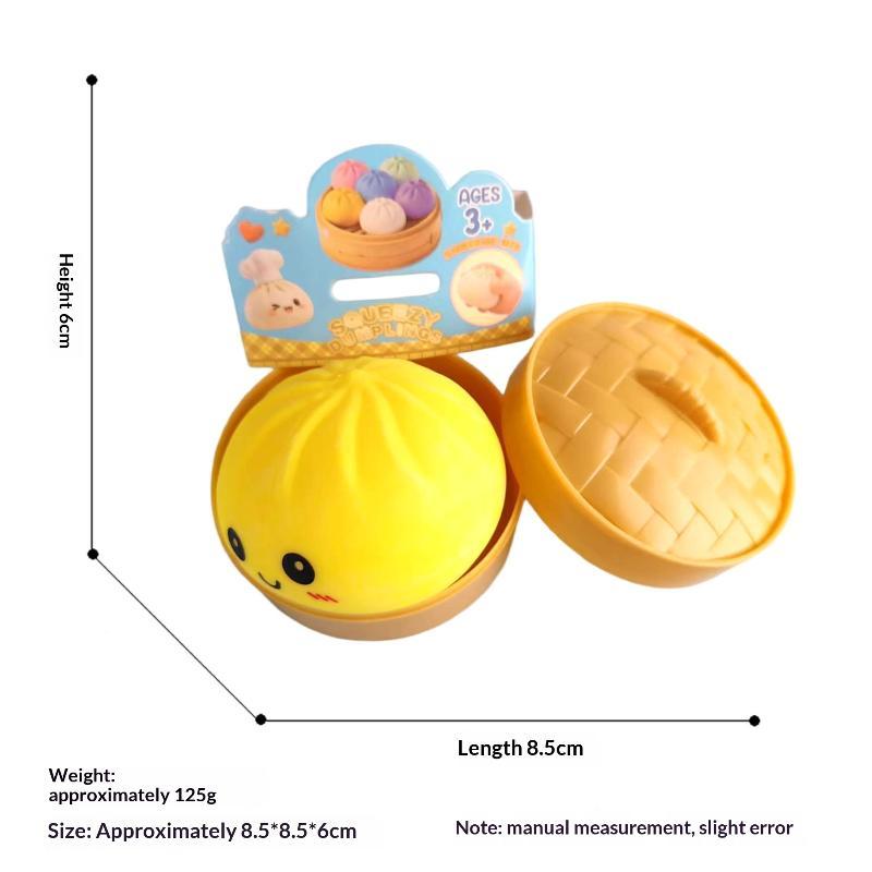 Cute Steamed Bun Squishy Toy Soft Stress Relief Squeeze Fidget Toy For Kids & Adults