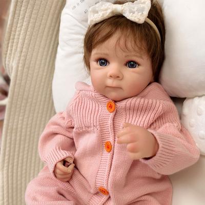 48cm Reborn Baby Meisjespop Bettie Levensecht Volledig Siliconen Lichaam Pasgeboren Pop Kan in Bad Gemaakt Handgemaakte 3D Geschilderde Huid Rebirth Poppen voor Kinderen Speelkameraadje Speelgoed