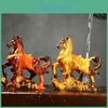 Pet Resin Sculpture Horse Tea Colorchanging Horse Ornament High Temperatures Money Symbol Base Home Decor For Tea Ceremony Wealth Display
