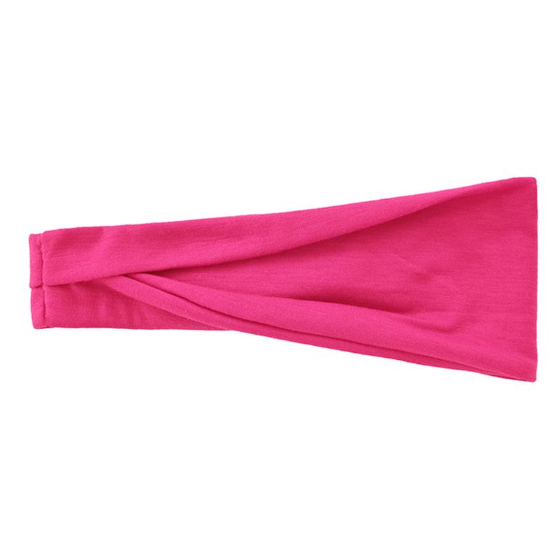 2024 New Women Solid Color Elastic Hair Bands Yoga Headband For Women Twist Cotton Wide Turban Knotted Headwrap Hair Accessories
