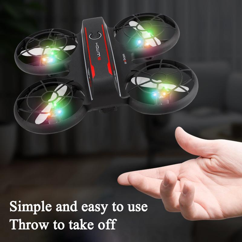 Mini RC Drone Airplane Helicopter UFO Infraed Remote Control Light Aircraft Electronic Model Quadcopter Drone Christmas Toys Gif