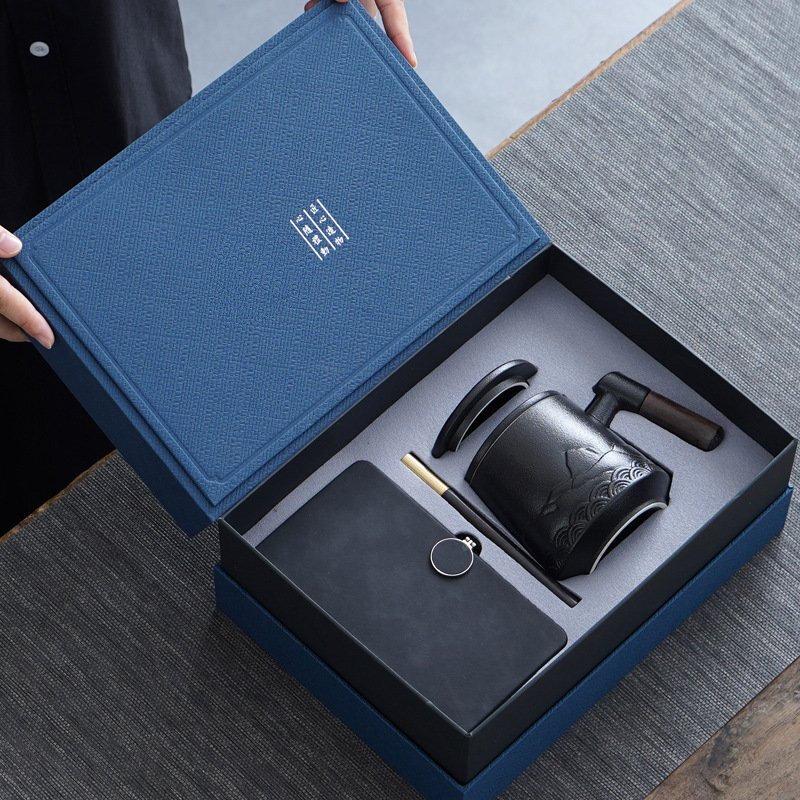 Shangqi Mountain Sea Gradient Black Ceramic Gift Set