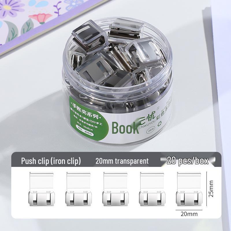 Creative Smooth Metal Book Binding Corner Clip Organizer