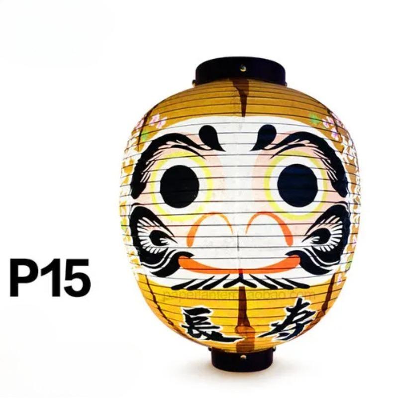 27x35cm Japanese Style Wish Dharma Hanging Lantern Sushi Pub Bistro Restaurant Izakaya Decor Colorful Round Lanterns