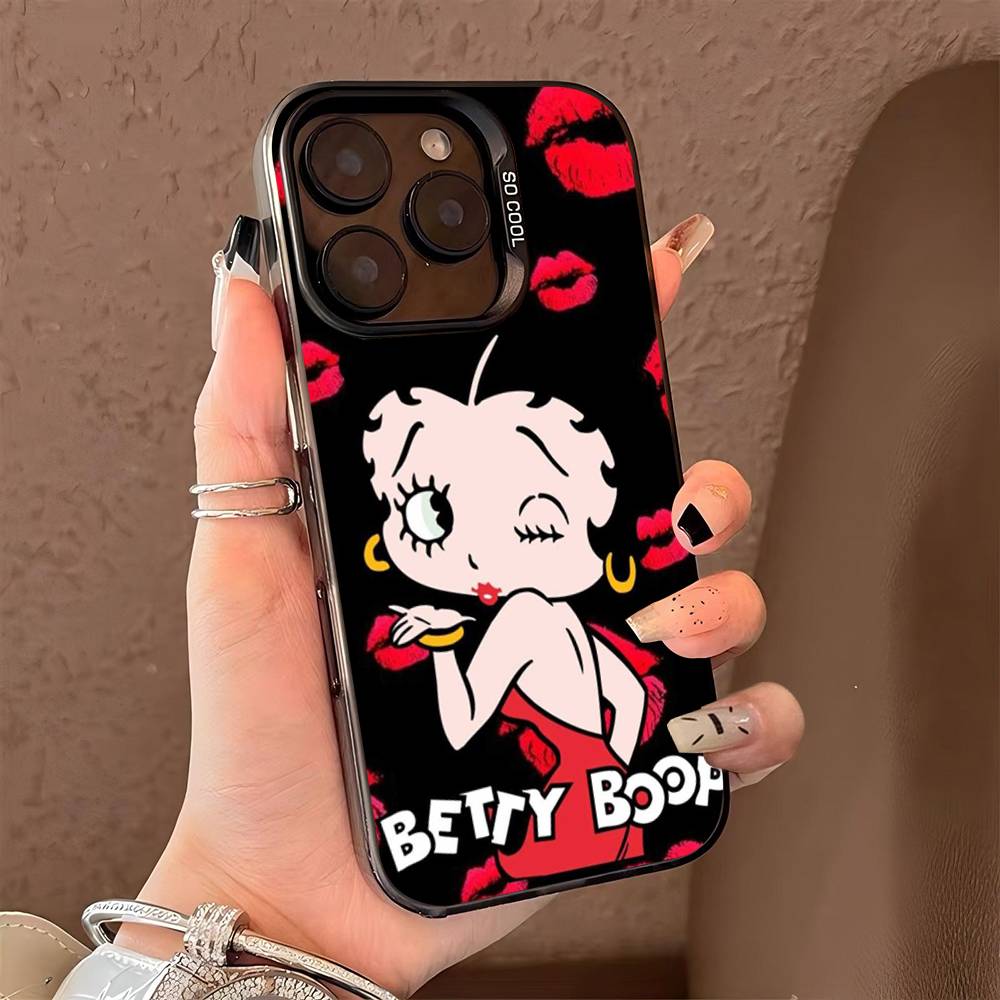 

Sexy Girl B-Betty Boop Phone Case Color Silver Shell For IPhone 17 16 15 14 13 12 11 Pro Max Plus iPhone 13 pro