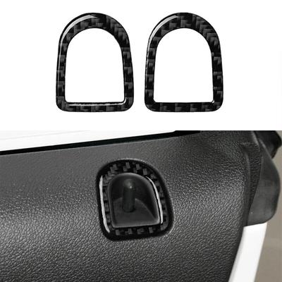 2pcs for Ford Mustang 2009-2013 Car Door Lock Pin Button Decorative Cover Trim Decal Stickers Auto Accessories Carbon Fiber