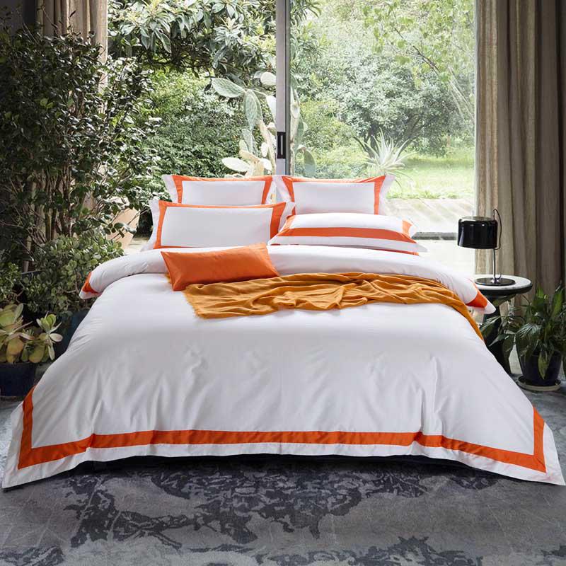 WTEMPO Europe Style Jacquard Bedding Set 4pcs Lace Bedclothes Bed Set Satin Duvet Cover Sheet Set