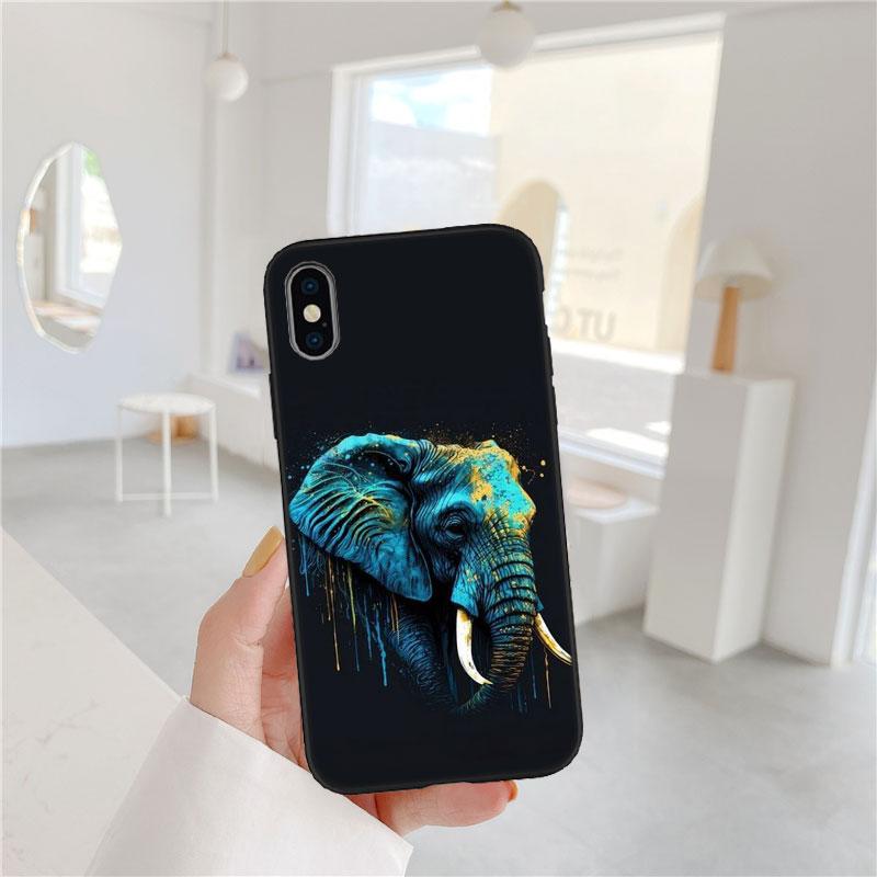 CJ5 Animal Elephant Soft Shell Phone Case for iPhone SE X XS XR 11 16E 17 Pro Max Air 8 7 6 6s Plus