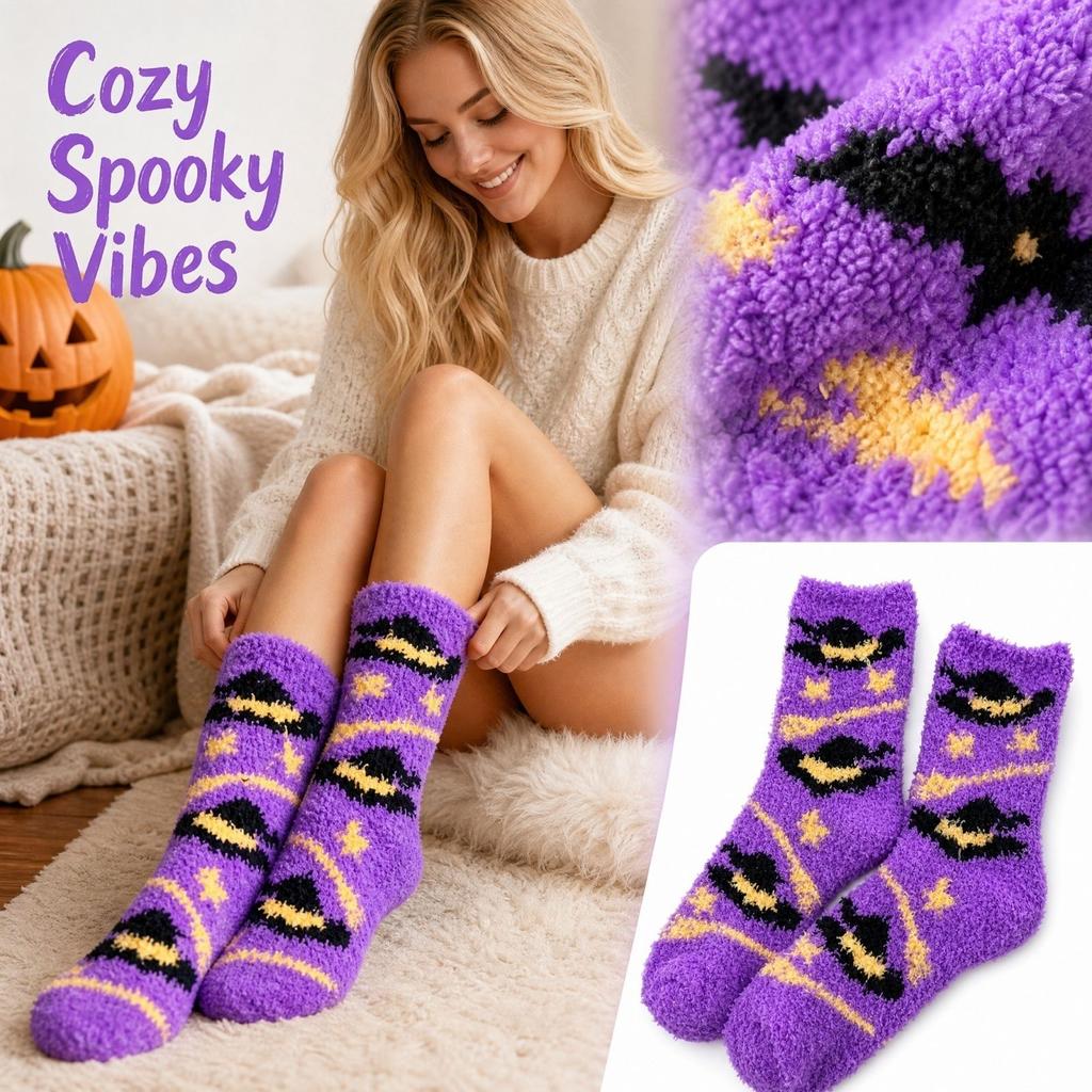 Women's Halloween Mid-Calf Socks for Cozy Festive Wear