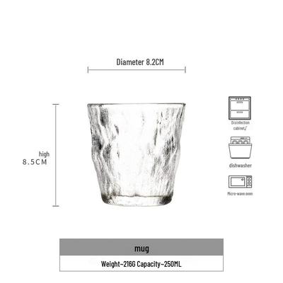 OLOEY Glacier Pattern Glass Cup Set