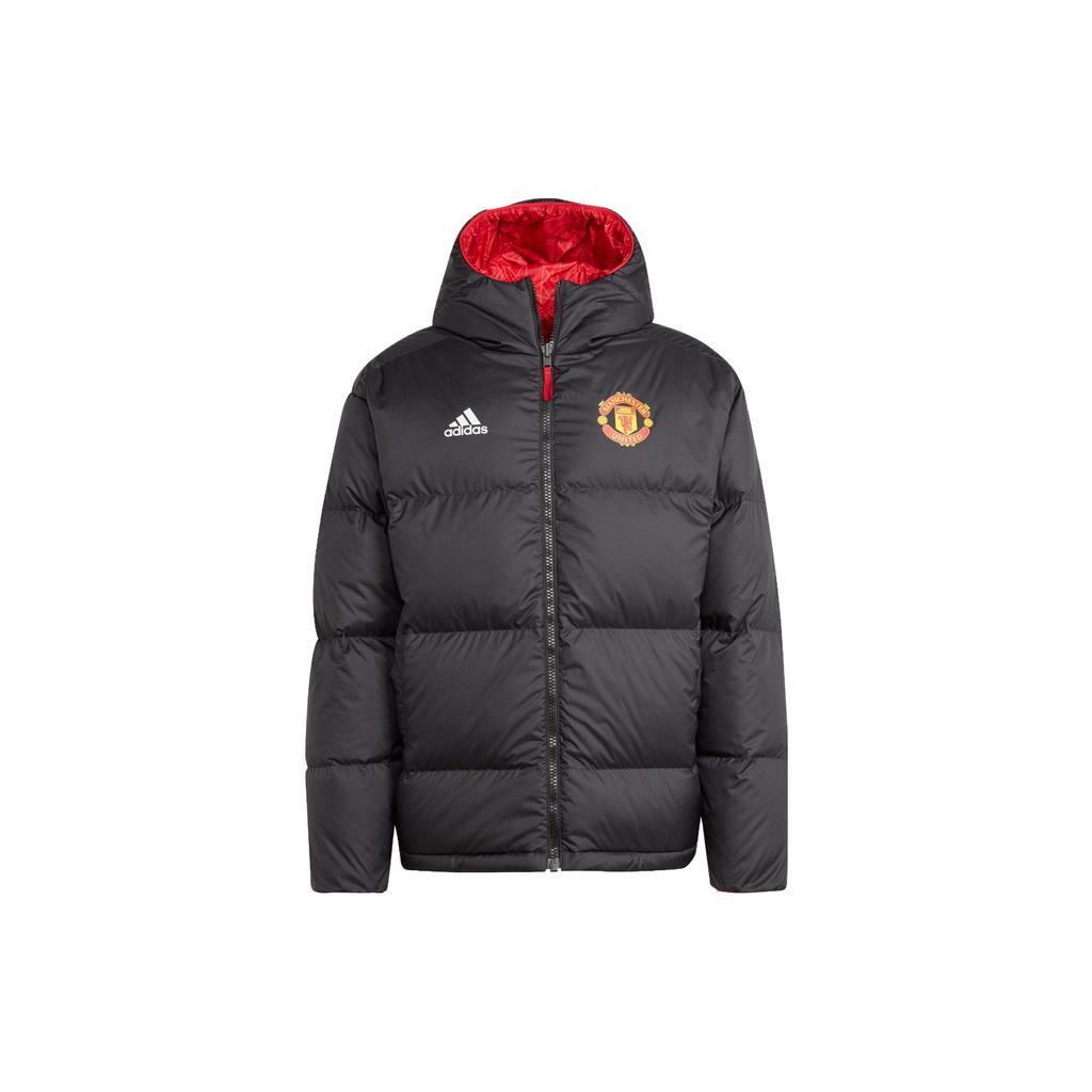 Adidas 600 Plnivost Pohodlná Oboustranná Ležérní Sportovní Bunda s Kapucí s Dlouhým Rukávem Pánská Bunda Jasně Červená Černá IA8522