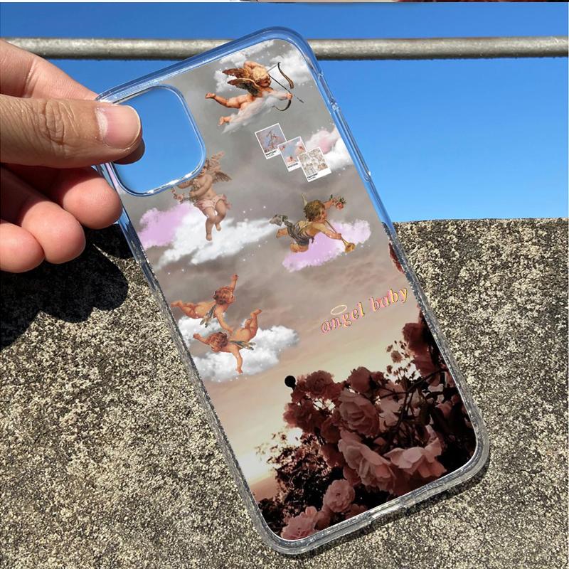 Soft Back Capa Classical Angel Modern art Phone Shell For Apple Transparent Iphone 5 5s 6 7 8 6s Plus X XR XSMAX SE 2020 11 PRO