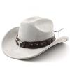 Ox Head Suede Western Cowboy Hats Man Cowgirl Top Hats for Party Vintage Garden Hat Cowboy Accessories Woman Cosplay Hat