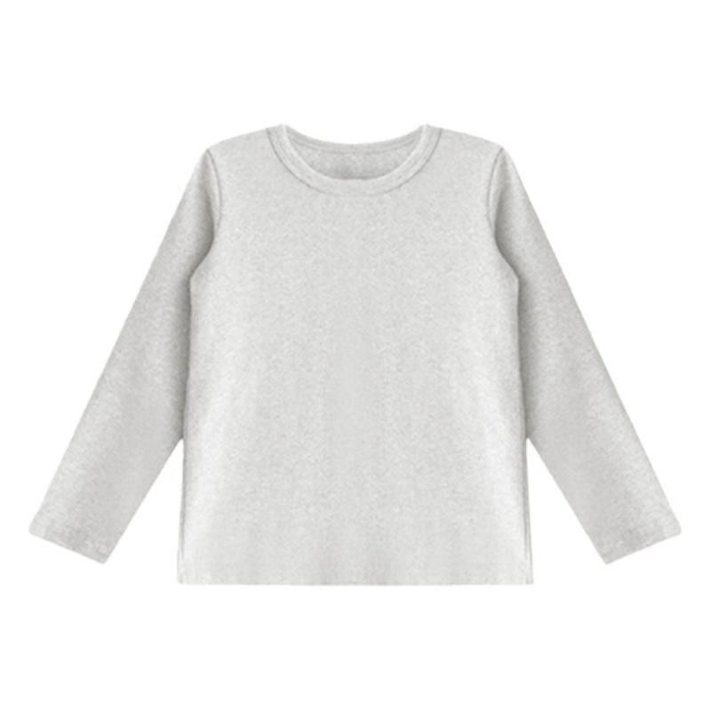 

Дитячий топ з довгим рукавом - Базовий шар - Однотонна біла або чорна футболка зі 100% бавовни для хлопчиків та дівчаток, для весни/осені 90 cm