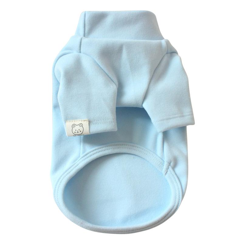 

Толстовка для собак из кашемира цвета конфет, высокий воротник, мягкая флисовая футболка, средний комбинезон для щенков, теплая одежда для кошек S синий