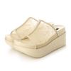 Evol Women's Tulle Center Seam Platform Sandals IU5003 IVC Large