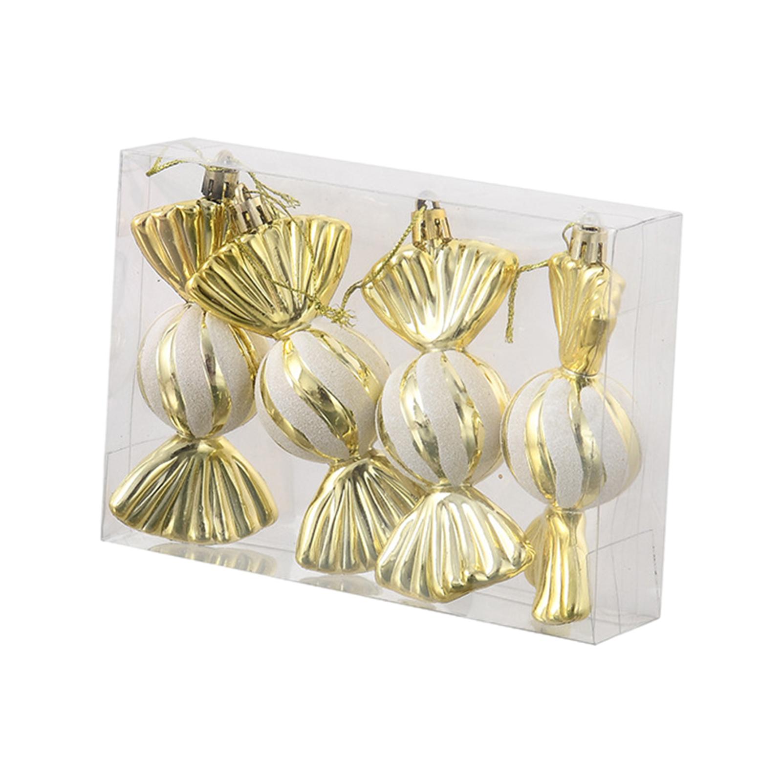 

4Pcs Christmas Candy Pendant Decoration for Engagement Festival New Year золотий