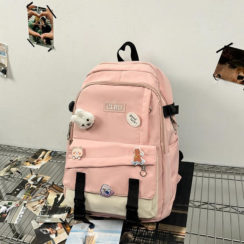 High Value, Fresh and Sweet Backpack, Color Contrast for Junior High School Students, Lightweight and Large-capacity Backpack.