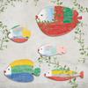 5 Pcs Wooden Fish Nautical Beach Wall Decor Coastal Wood Hanging Fish Wall Art Rustic Ocean Lake House Wall Sculpture for Bathroom Home Decor