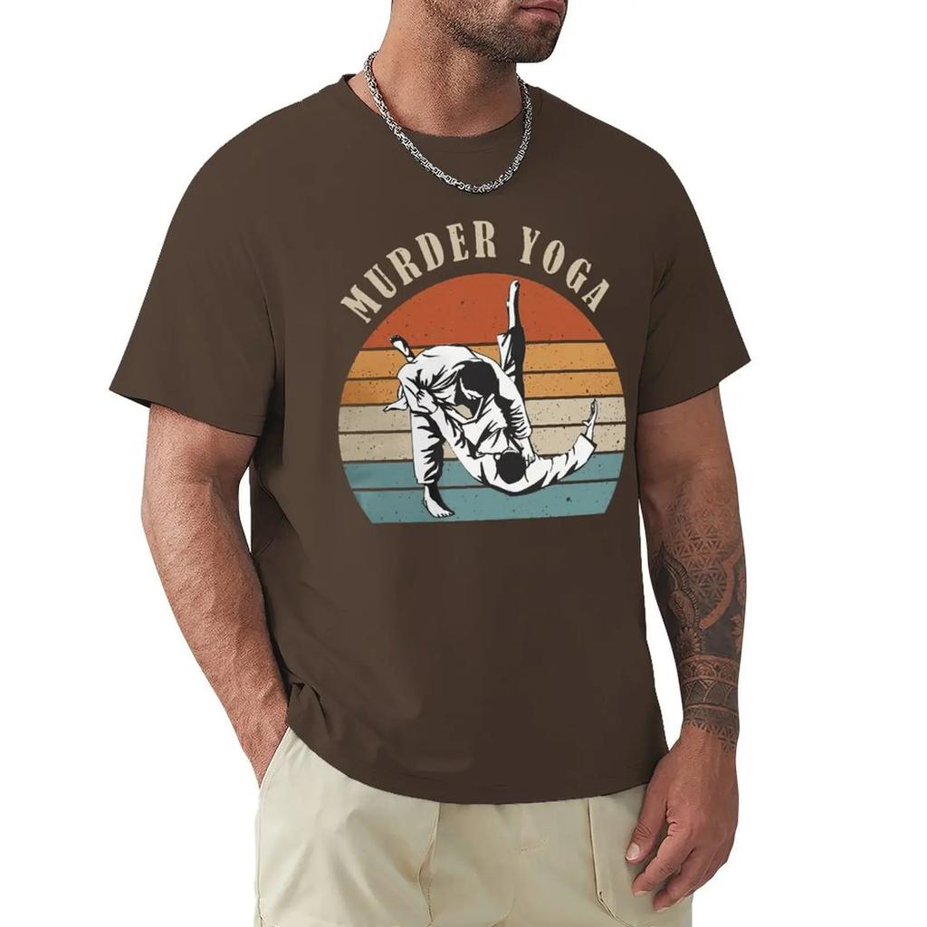 Men Murder Yoga Vintage Jiu Jitsu T Shirt Martial Arts Brazilian Cotton Clothing Humor Short Sleeve Tees New Arrival T-Shirts