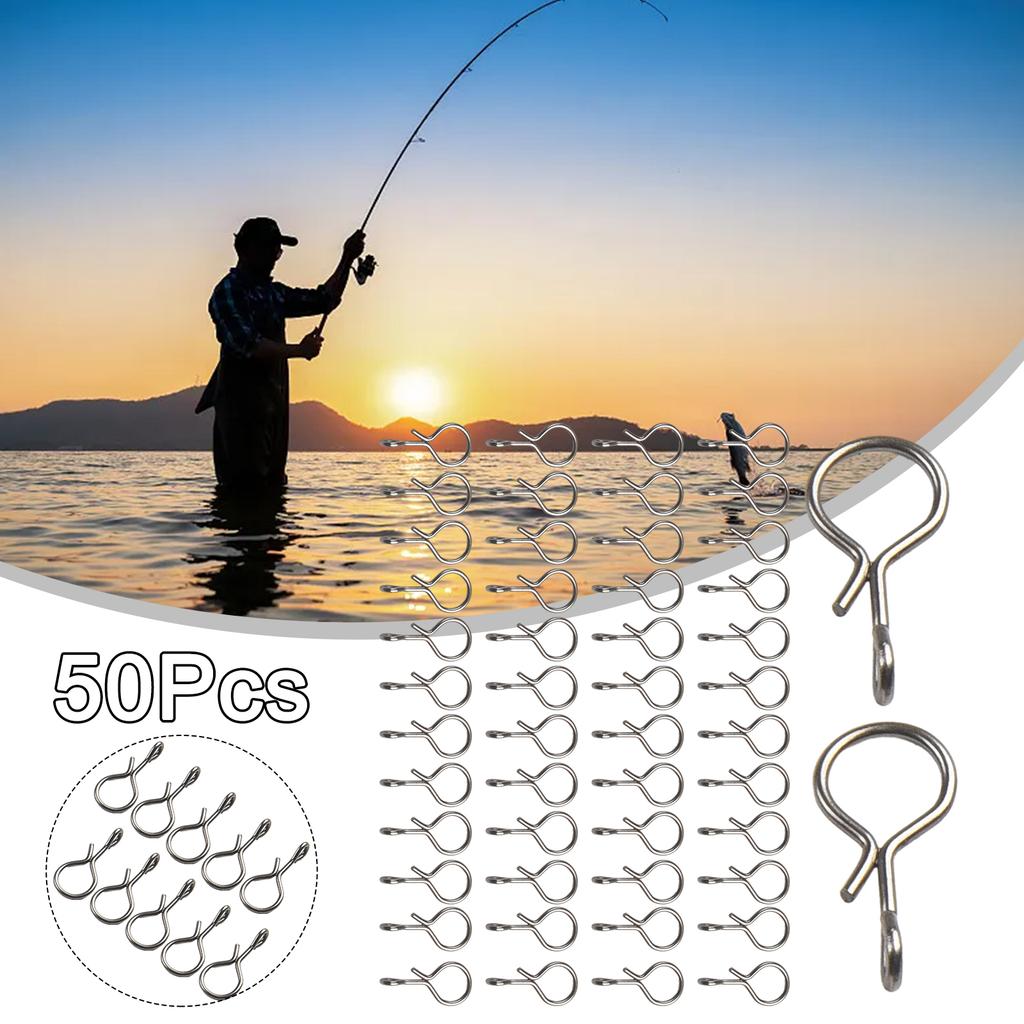 Premium Fly Fishing Snap Quick Change Connect for Flies Hook Lures Set of 50pcs