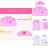 Authentic Halloween Kids Doctor Nurse Cosplay Costume Uniform Set- Soft Comfortable Bright Colors Perfect For Role Play Carnival Party