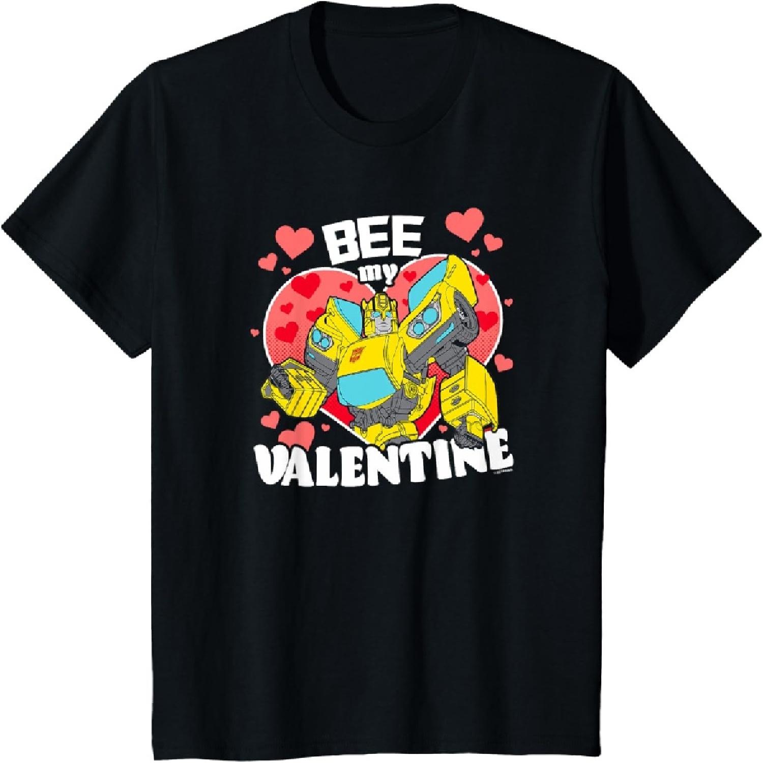 

Детская футболка Transformers на День святого Валентина Бамблби Моя любовь Поза XXXXXL чёрный