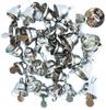 Decorative Bells Ornamental Metal Silver Christmas Pendants 30 Pcs