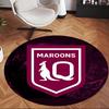 Queensland Maroons (1) Round Office Rug Decorative Floor Rug for Office Bedroom Living Room and Home Space