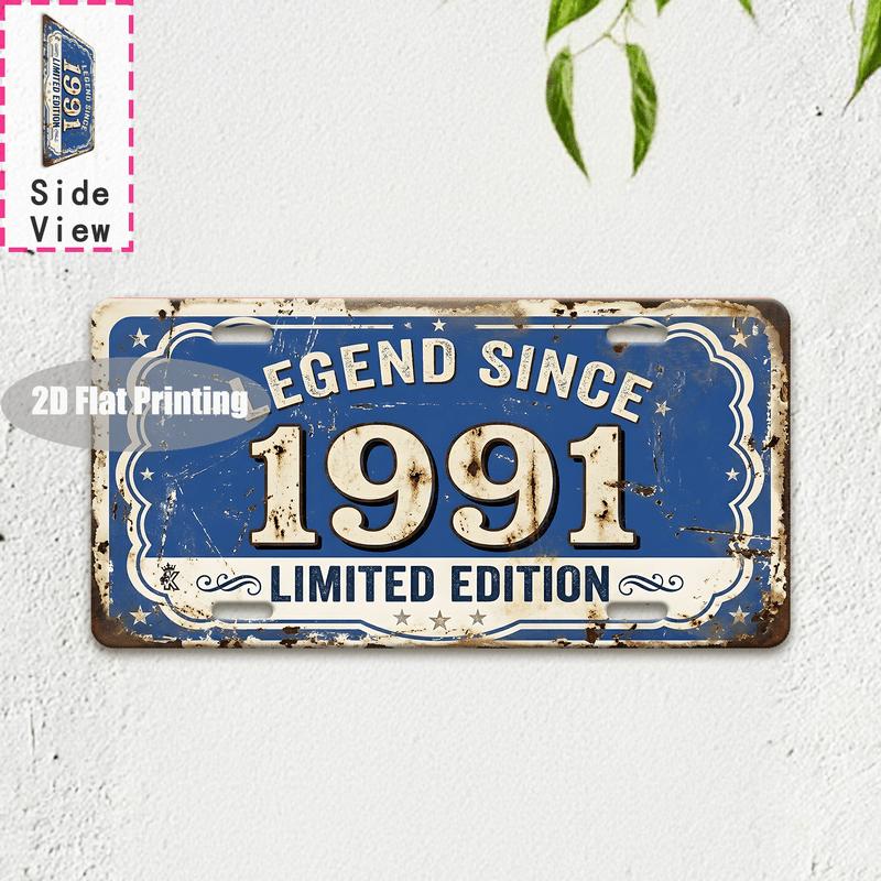 Tin Sign - Vintage Durable Metal Plaque Wall Decor, Home Office Bar Man Cave Restroom European American City Coordinate Birth