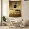 Name Custom Vegas Golden Knights Wall Tapestry Aesthetic Wall Hanging Printed Fabric Blanket Decorative Tapestries for Bedroom Living Room Home Decor