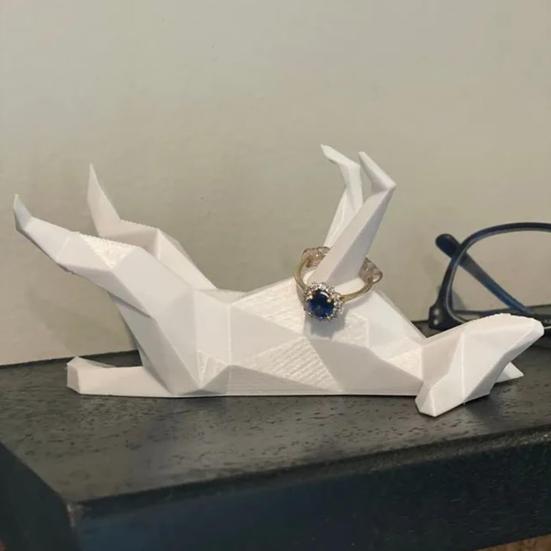 Držák na prsteny se psem Pánské Dámské Šperky Prsten na prst Organizér Stojan na vystavení Kancelář