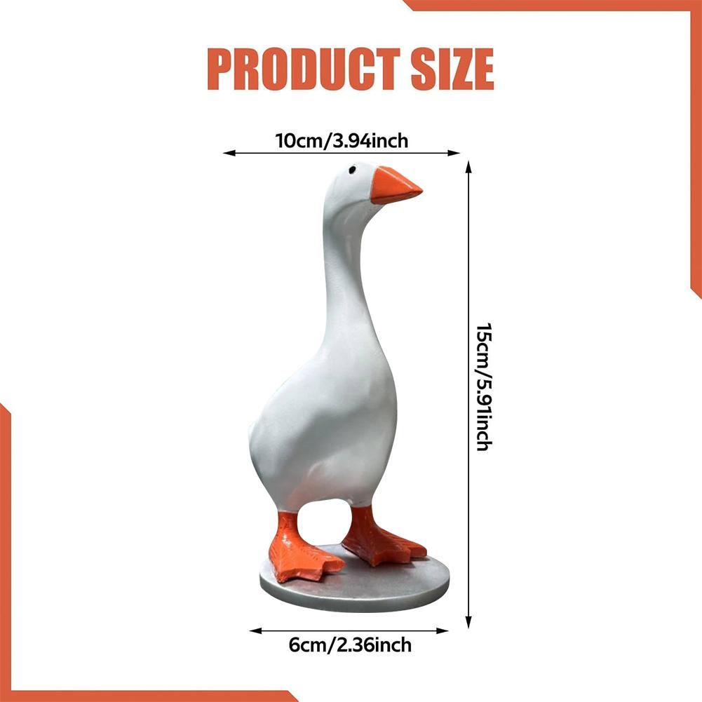 Magnetic Goose Key Holder Home Decoration Sculpture Funny Office Desk Decor Resin Goose Duck Statue Goose Key Chain Housewarming