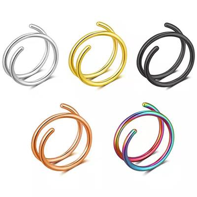 2022 Bestseller: Doppelhelix Nasen- & Ohrstecker Clip