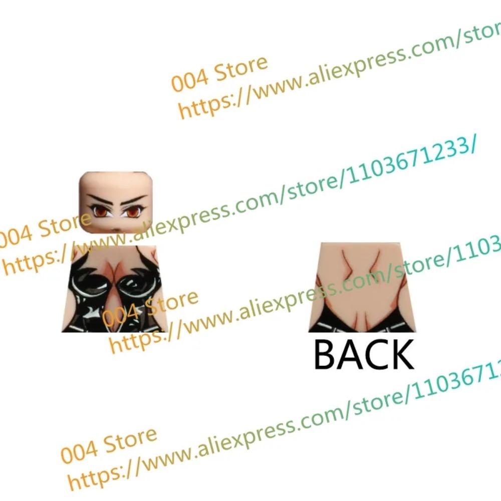 18+ Adult Building Block MOC Anime Action Figure Sexy Model Date Cartoon Swimwear Girl Hair Kit Ornament Toy Gift Collection F31