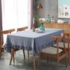 Einfarbige Rüschen-Tischdecke Rechteckig Quadratisch Tischdecke für Bauernküche Esszimmer Terrasse Dekoration
