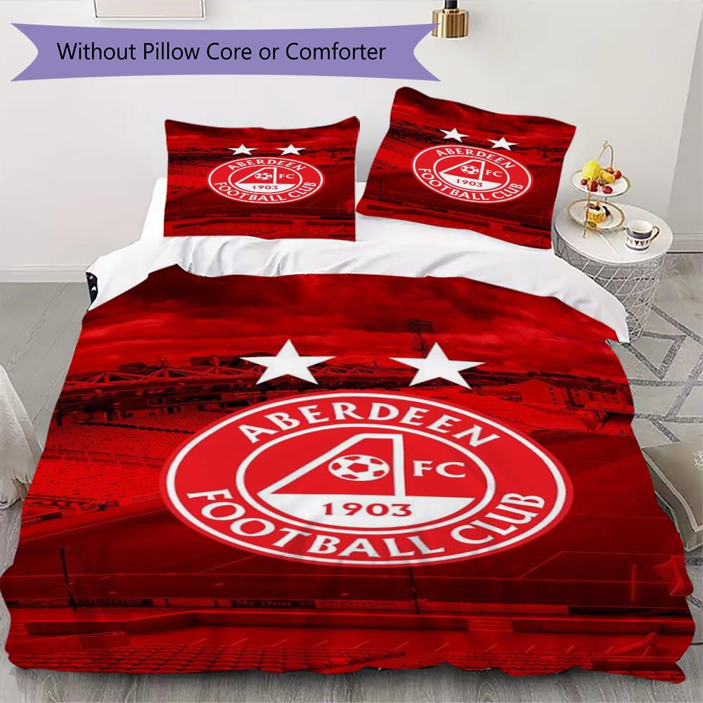 Juego de Ropa de Cama con Estampado Sunderland Funda Nórdica Funda de Almohada Decoración del Hogar Regalo de Cumpleaños (1 funda nórdica + 2 fundas de almohada sin relleno.)90
