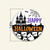 Happy Halloween Wooden Signs Plaque for Front Door Halloween Ghost Door Decor