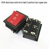 KCD4 Rocker Switch: 4/6 Pins, 2/3 Positions, Illuminated, 25x31mm, 16A 250V Power Button