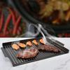 Non-Stick Coated Metal BBQ Pan Large Capacity Grill Basket Barbecue Grill Pan  Backyard BBQ